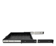 Qoltec Stalowa półka do szafy RACK  600x600  wysuwana  czarna - 1329971 - zdjęcie 2